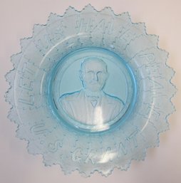 U.S. GRANT Let Us Have Peace Blue Collectors Plate