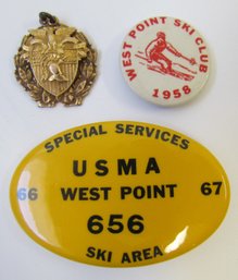 (3) WEST POINT Army Military Pins And Medal