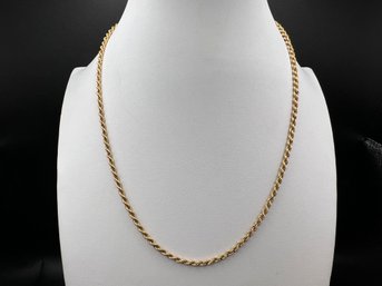 14KT Yellow Gold Rope Chain 20 Necklace Weighs 5.4 Grams