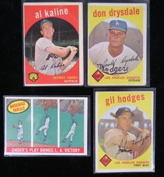 (5) 1959 Topps Baseball Star Card Lot