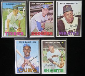 (5) 1967 Topps Baseball Star Card Lot