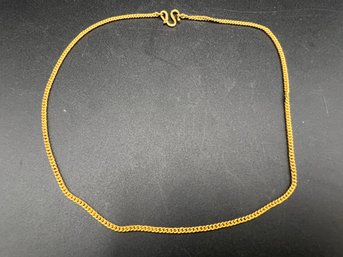 22KT Yellow Gold Link Chain Necklace With S Hook Clasp With Asian Hallmarks Weighs 14.0 Grams