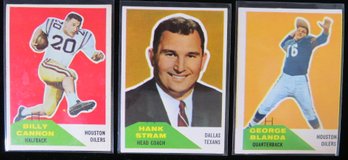 (4) 1960 Fleer Football Star Card Lot