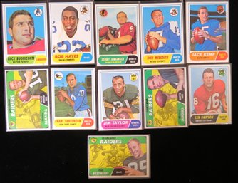 (11) 1968 Topps Football Star Card Lot