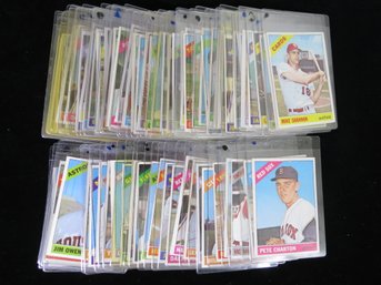 (79) Different 1966 Topps Baseball Card Lot