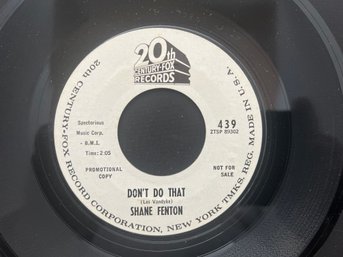 Shane Fenton  Don't Do That / I'll Know 7' Promo