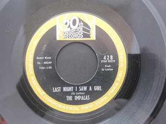 Northern Soul 45 IMPALAS Last Night I Saw A Girl/There Is Nothin' Like A Dame 7'