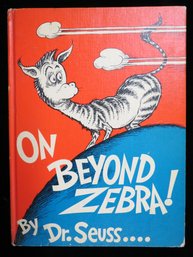 Dr Seuss On Beyond Zebra! Out Of Print Hardcover Book - No Longer Published