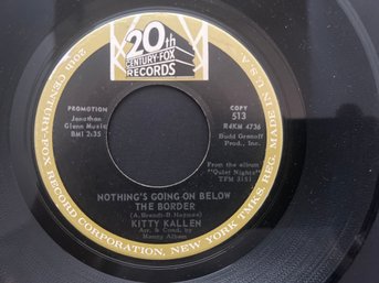 Kitty Kallen Quiet Nights Nothing's Going On Below 7' Promo