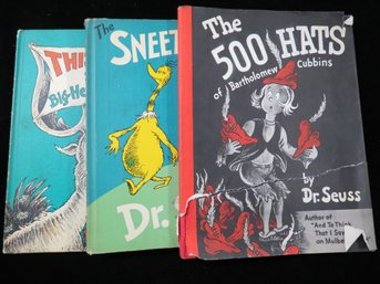 (3) Older Edition Dr Seuss Hardcover Books
