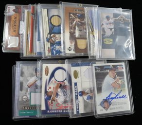 (13) Relic And Autographed Baseball Card Lot Orioles And Dodgers