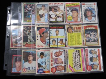 (32) 1964-1987 Carl Yastrzemski Baseball Card Lot