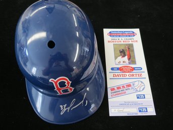 David Ortiz Boston Red Sox Signed Batting Helmet With COA