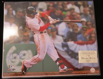 Mookie Betts Signed Autographed Red Sox 16 X 20' Baseball Photo