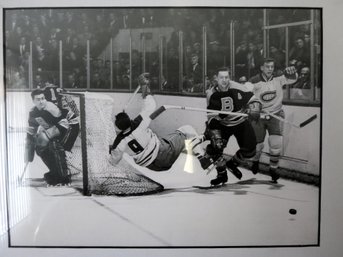 1955/56 Bruins Vs Canadiens Hockey Photo - Framed