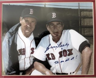 Johnny Pesky Red Sox Baseball Autographed Signed 8 X 10 Photo - Framed