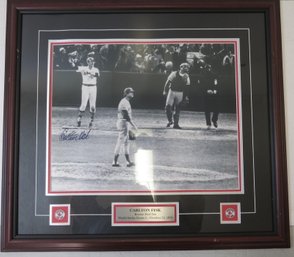 Carlton Fisk Red Sox Baseball Autographed Signed 16 X 20 Photo - Framed