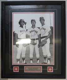 Jim Rice Fred Lynn Dwight Evans Red Sox Signed 16 X 20 Photo - Framed