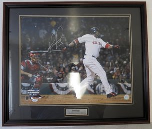 David Ortiz Red Sox Baseball Autographed Signed 16 X 20 Photo - Framed - MLB Hologram