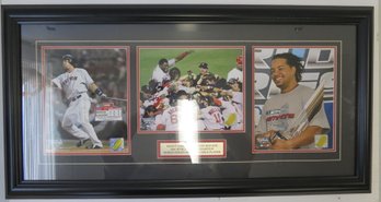 Manny Ramirez Red Sox World Series Baseball Framed Display