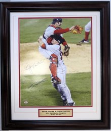 Jason Veritek And Keith Foulke Signed 16 X 20' Red Sox Baseball Photo