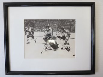 1967-68 Bruins Vs Canadiens Hockey Photo With Bobby Orr - Framed