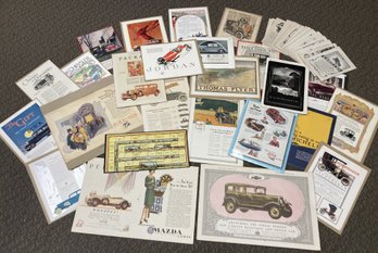 Large Collection Of Assorted Car Prints/Advertisements/Ephemera Lot #2