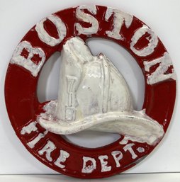 BOSTON Fire Department Metal Plaque-Repainted