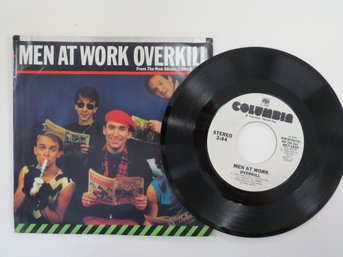 Men At Work Overkill 7' 45RPM - PROMO With Picture Sleeve