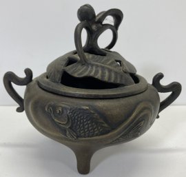 Vintage Chinese Metal Incense Holder