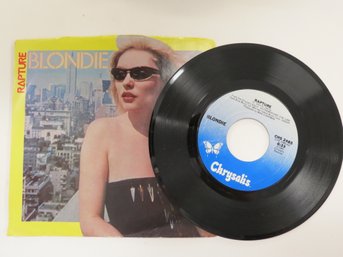 Blondie Rapture / Walk With Me 7' 45RPM With Picture Sleeve