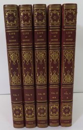 1855-1859 Life Of George Washington By Washington Irving (5 Vol Set)