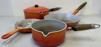 (4) Le Creuset Pots & Pans