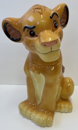 14.5 Tall Disneys The Lion King SIMBA Ceramic Cookie Jar By Treasure Craft