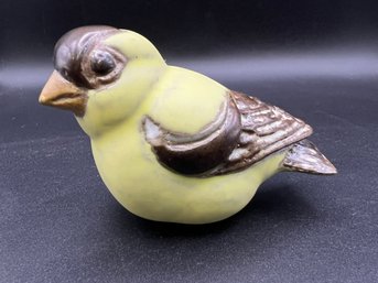 Mid Century Andersen Designs Handmade Stoneware Pottery Yellow Bird