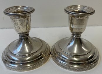 Pair Of S. KIRK & SON Sterling Silver Candle Holders