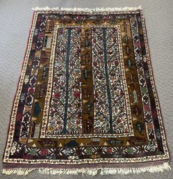 Vintage Persian Rug With Tanks & Armored Vehicles - 57 X 76 Inches