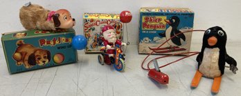 (3) Vintage Tin Toys In Original Boxes