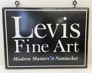 Vintage LEVIS FINE ART-NANTUCKET Wooden Double Sided Hanging Sign