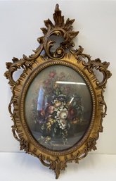 Vintage Signed Still Life Oil Painting Of Flower Bouquet-Framed