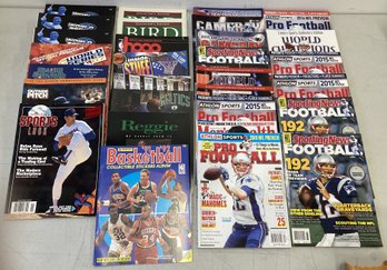 Collection Of (31) Assorted FOOTBALL, BASKETBALL And BASEBALL Publications