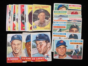 (37) 1953-1959 Topps Baseball Cards Estate Lot W/ Hall Of Famers