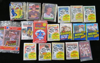 (19) 1980's Unopened Baseball Card Packs - Stars Showing