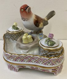 HEREND Porcelain Inkwell 7800/RO