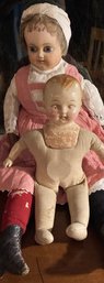 (2) Vintage Antique Dolls