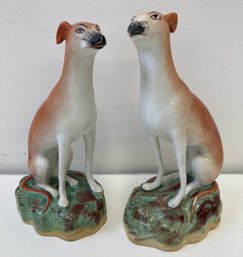 (2) Antique Staffordshire DOG Figurines