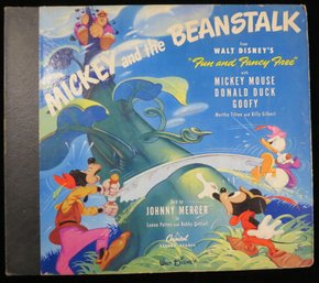 1947 Mickey Mouse And The Beanstalk 3xLP Cartoon Booklet