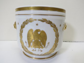 Antique French Cache-Pot With Eagle And Bee Design In Gold