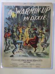 1898 A Warmin Up In Dixie Color Sheet Music