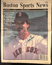 1990 Dwight Evans Baseball Signed Boston Sports News